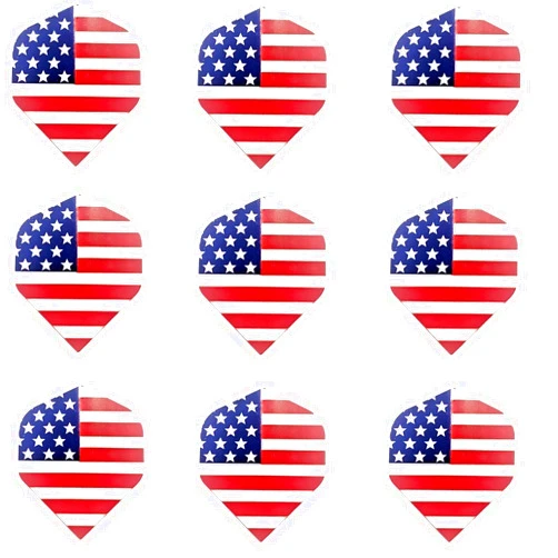 Dartfellas USA American Flag Stars & Stripes Patriot Strong Standard Dart Flights (3 Sets)