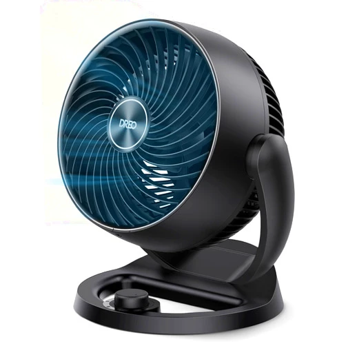 Dreo Fan for Bedroom, 12 Inches, 70ft Powerful Airflow, 28db Quiet Table Air Circulator Fans for Whole Room, 120° Adjustable Tilt, 3 Speeds, Desktop Fan for Home, Office, Kitchen
