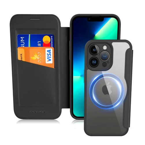 DUX DUCIS Case for iPhone 13 Pro Case Wallet Compatible with Magsafe, Shockproof Full Protective Flip Folio Wallet Case with RFID Blocking Card Slot PU Leather Cover for iPhone 13 Pro(6.1