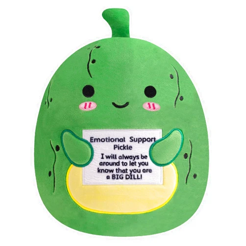 Finebee Pickle Plush, Cute Cucumber Pickle Stuffed Animal, Positive Plush Doll Funny Reduce Pressure Toy Cheer Up Gifts for Girls Boys Party Decor 10