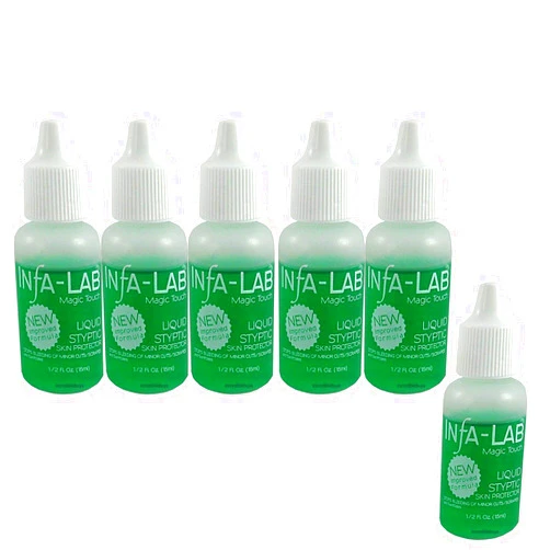 Infalab Magic Touch Liquid Styptic Skin Protector Stop Bleeding Cuts (6 pieces)