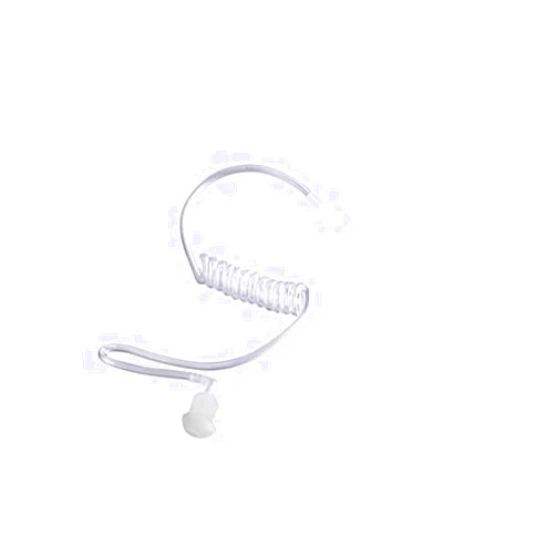 KEYBLU 2Pcs Clear Acoustic Tube Replacement for Two Way Radio Earpiece, Headset (with Connector 2 Pack)