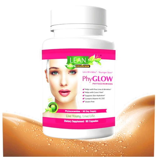 LEAN Nutraceuticals Skin Care Phytoceramides, 90 Day Hydration Focus Super Ceramide Supplements for Women and Men, Wrinkle Support Factor Pills, Give youth to the Face with Multivitamin A, C, D, E Gluten Free 90 Capsules