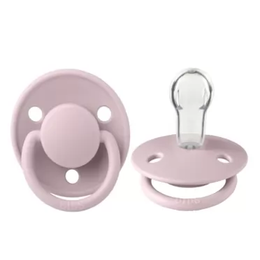 BIBS Pacifiers – De Lux | BPA-Free Silicone Baby Pacifier | Made in Denmark | Set of 2 Soothers (Pink Plum, One Size Silicone) 0-36 Month Silicone Pink Plum