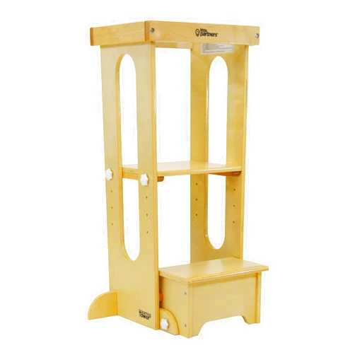 Little Partners Learning Tower Toddler Tower Foldable Step, Explore 'N Store Folding Toddler Tower Montessori Kitchen Tower for Cooking, 22.28
