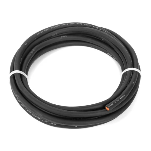 EWCS 4 Gauge Premium Extra Flexible Welding Cable 600 Volt - Black - 50 Feet - Made in the USA