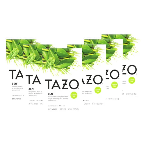 TAZO Tea Bags, Green Tea, Zen, 20 Count (Pack of 6)