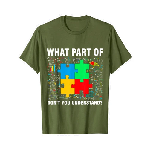 Funny Jigsaw Puzzle Math Lovers Cool Merch Funny What Part Of Don't You Understand Jigsaw Puzzles Math T-Shirt