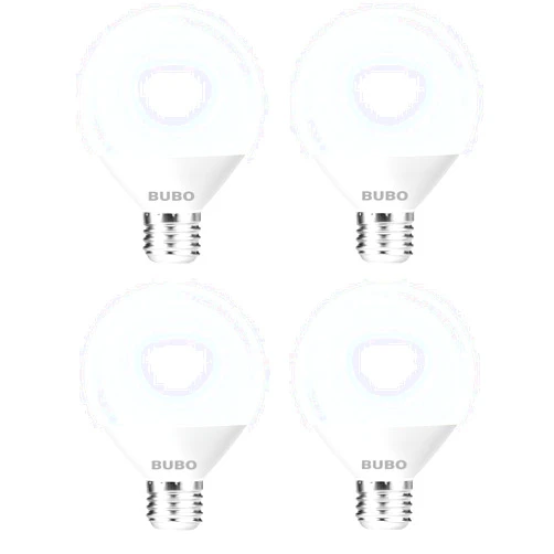 BUBO Vanity Light Bulbs 60 Watt Equivalent, Globe Light Bulbs Warm White 3000K, Bathroom Light Bulbs, Round Light Bulbs, G25 LED Light Bulbs 800 Lumens, E26 Medium Base, 7W, Non-Dimmable, 4 Pack