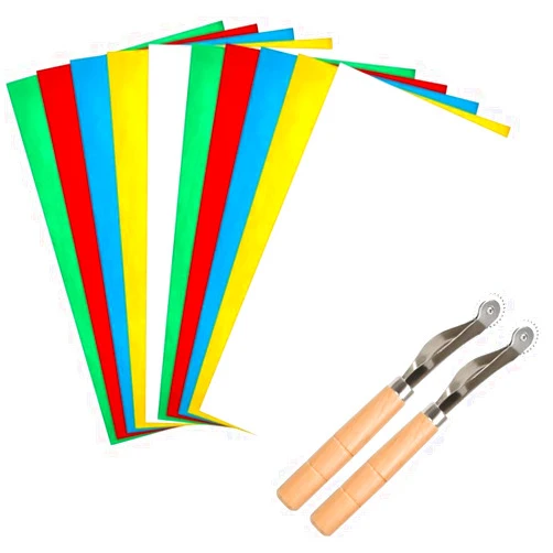 WOWOSS 10 Pieces Transfer Paper with Embossing Stylus, Needle Point Tracing Wheel, 9