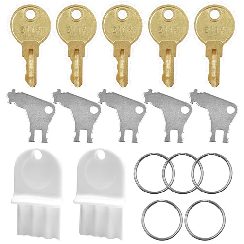 AYWFEY Paper Towel and Toilet Paper Dispenser Key Set,12 Pcs Universal Paper Towel Dispenser Key, Replacement Key Compatible for Georgia Pacific, E114 Toilet Paper Dispensers and Other Brands