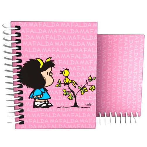 Mafalda grafoplás 16531949-cuaderno Hardcover A7, Design Mafalda Birdie, 100 Sheets Squared