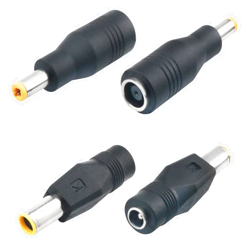 ZZLZX 4PCS DC Power Plug Adapter Outdoor Solar Power Connector 2pcs DC 8mm Male to 5.5X 2.1mm Female 2pcs DC 5.5x2.1mm Male to 8mm Female for Port Equipment Power Transfer Black
