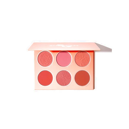 SHEGLAM Floral Flush 6-Color Blush Palette Long Lasting High Pigment Matte Pressed Powder Blush for Cheeks