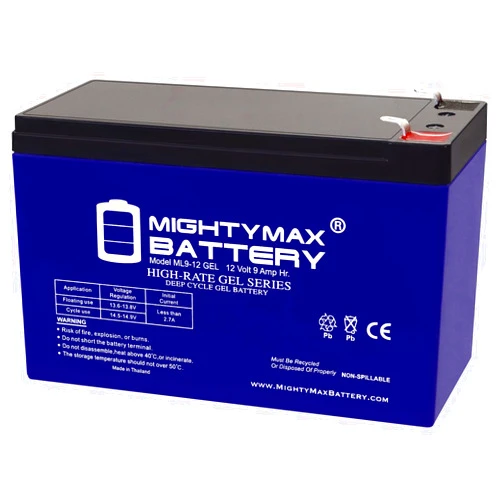 Mighty Max Battery 12V 9AH GEL F2 Replacement Battery Compatible with Fireworx EBPS6A Remote Power Supply