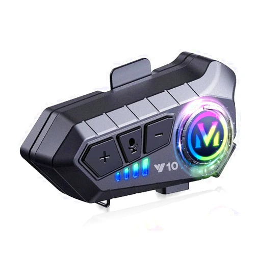 WNJACO Motorcycle Helmet Bluetooth Headset, Outdoor Wireless Bluetooth 5.3 Headphone Speakers Noise Cancellation Intercom Communication Systems with IPX6 Waterproof/Strong Bass for Dirt Bike