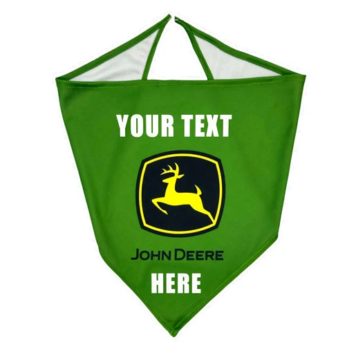 Pets First John Deere Personalized Tie Bandana for Dogs & Cats, Size Large/X-Large. Custom Dog Bandana Scarf Bib for Pet Cat Dog. The Ultimate Customizable Bandana for John Deere Fans