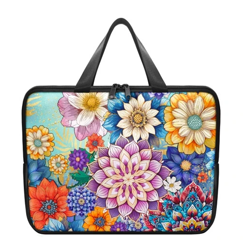 Pzuqiu Laptop Sleeve Case Travel Laptop Bag with Handle Waterproof Carrying Briefcase Women Large Capacity Tablet Bag