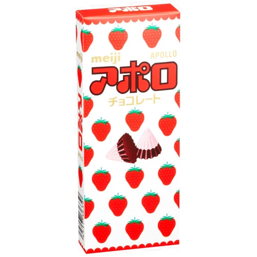 Meiji - Apollo Strawberry Chocolate (Pack of 10),0.46 gram