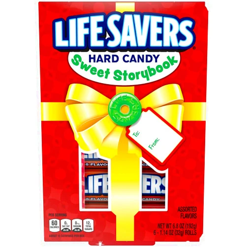 LIFE SAVERS 5 Flavors Christmas Sweet Storybook Gift Box (6 Rolls of Candies)