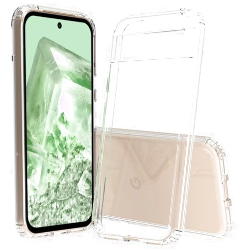 Sucnakp for Google Pixel 8A Case Premium Clear Back Panel + TPU Bumper Cover for Pixel 8A（YKL Clear）