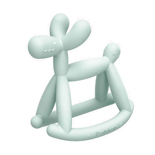 MIRALOOP Baby Teething Toys, Food Grade Baby Teether Toys for Babies 3 6 12 18 Months, Jellydog Silicone Teethers Toddlers Chew Toys BPA Free Baby Gift (Mint Green)