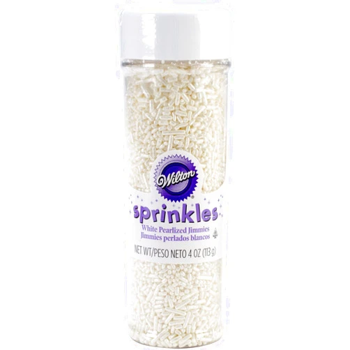 Wilton White Pearlized Jimmies Sprinkles
