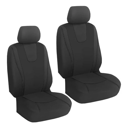 YoRise 2PCS Car Seat Covers, Comfortable Breathable Front Seat Covers, Highly Elastic Automotive Seat Protector Cover Accessories for RV, SUV, Truck, Sedan (Black)