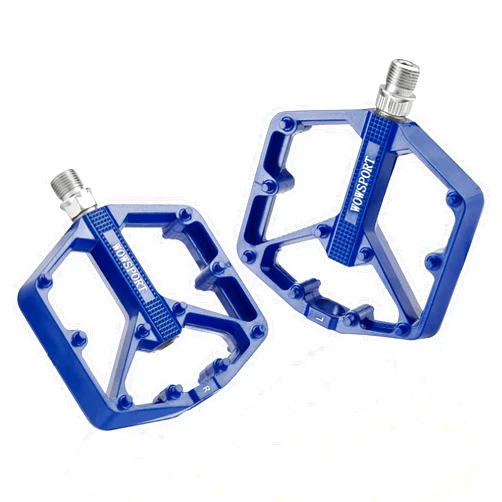 Wowsport MTB Pedals Mountain Bike Pedals Flat Lightweight Pedals with Anti-Skid Nails for Road Mountain BMX MTB Bike