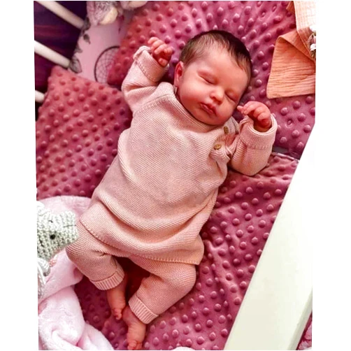Anano Reborn Baby Dolls Silicone Full Body 20 Inch Waterproof Realistic Newborn Baby Girl Dolls Real Looking Lifelike Soft Silicone Baby All Vinyl Doll Alive Painted Hair
