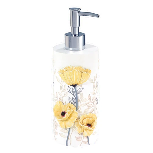 Avanti Linens - Soap Dispenser/Lotion Pump, Guest Bathroom Essentials, Chic Home Decor (Marielle Collection)