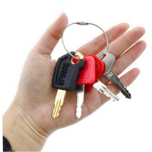 Solarhome Heavy Equipment Ignition Key Set 4 Keys for CAT fits John Deere & Komatsu