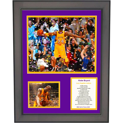 HOFSM.COM Hall of Fame Sports Memorabilia Framed Kobe Bryant Hall of Fame Los Angeles Lakers Basketball 11