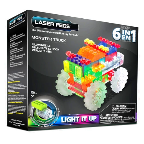 Laser Pegs 6-in-1 Monster Truck Building Set