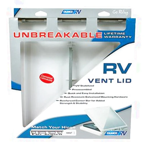 Camco 40161/40168 White Unbreakable Polycarbonate Vent Lid - Ventline (pre 2008) & Elixir (since 1994) Quantity 3