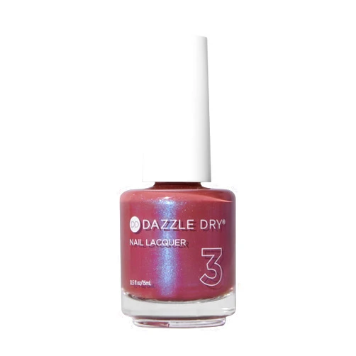 Dazzle Dry Nail Lacquer (Step 3) - School Spirit - A mauve with a blue shimmer. Full coverage shimmer. (0.5 fl oz)