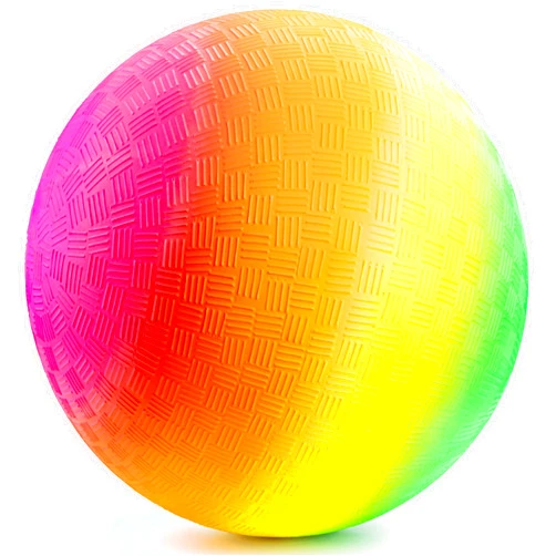 Bedwina Rainbow Playground Ball - 8.5Inch (Pack of 1) Rubber Bouncy Inflatable Balls for Kids and Adults, Indoor and Outdoor Games, Kickball, Dodgeball, Four Square, and More