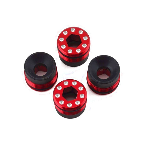 Replacement PartsAFE21N02 HHot Racing forARRMA Kraton 8S Aluminum O-Ring Delrin Cap Hub Nut (Red) (4) HRAAFE21N02