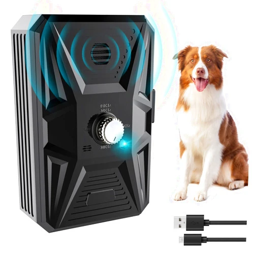 Tiptop Home Dog Barking Control Devices, Ultrasonic Anti Barking Device for Dog 33 Ft, Rechargeable Auto Dog Barking Deterrent, Stop Barking Dog Training Tool Safe No Bark Device for Small/Medium/Large Dogs