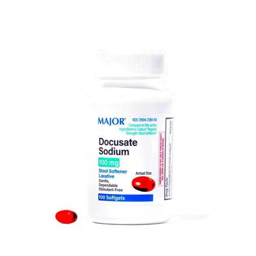 MAJOR Docusate Sodium Stool Softener Useful As a Stool Softener and Wetting Agent for The Temporary Relief of Constipation. Helps Keep Stool Soft for Easy and Natural Evacuation - 300 Softgels