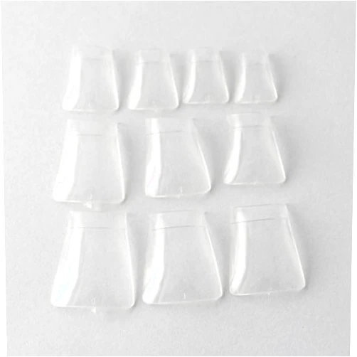 Enforten 500 pcs Clear Crystal Duck Feet Style Duck Nail Tips Wide French False Nail Tips Acrylic Nail