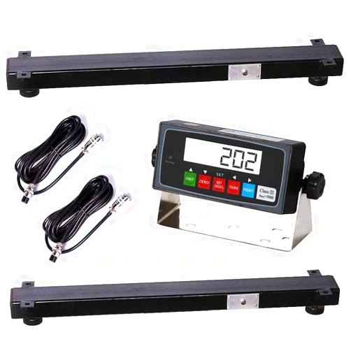 PEC SCALES Livestock Weigh Bar (Two Bars Set) 5000x1LB Capacity with PEC-IN202 Indicator Animal Scale for Weighing Cattle/Cow/Pig/Goat/Horse/Alpaca, etc (30″)