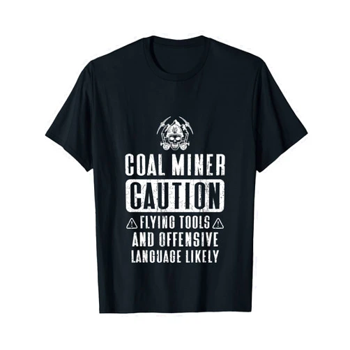 Coal Miner Designs and Gifts Coal Miner Flying Tools Funny Mining Mine Worker Gifts T-Shirt