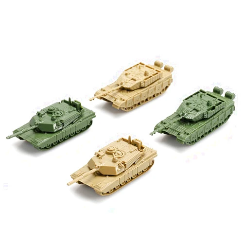 ViiKONDO Toy Tank Model Kit Military Vehicle 1/144 Scale Chinese Type 99 Main Battle Tank vs US M1A2 Plastic Assembly Modern Army Wargame Gift for Men (4 pcs)
