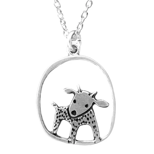 Mark Poulin Sterling Silver Goat Necklace on 16