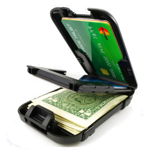 Flipside Wallets Flipside 4 RFID Blocking Wallet for Men with Removable Money Clip - Slim, Secure and Crush Resistant Stealth Black