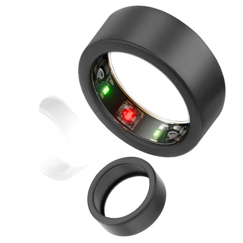 Holinduk Silicone Ring Cover Compatible with Oura Ring Protector, Elastic Case for Oura Ring Gen 3 Working Out - Ring Protector for Working Out 3PCS (Black*2 Transparent White*1, S for 678910)