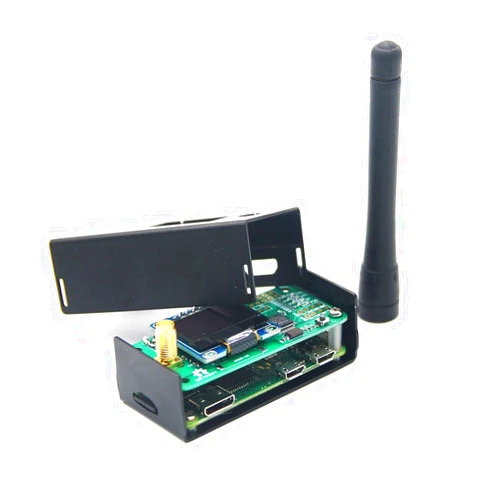 Hima MMDVM Hotspot Spot Radio Station+ Antenna+OLED Display+ Black Case + Raspberry Pi-Zero W Support P25 DMR YSF D-Star UHF Expansion Board WiFi Digital Voice Modem