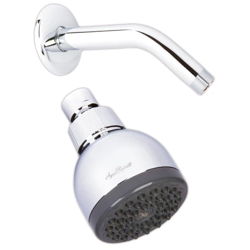 Aqua Elegante 3 Inch Shower Head & Shower Arm - High Pressure Boosting Wall Mount Showerhead For Low Flow Showers With 6 Inch Stainless Steel Wall-Mounted Shower Arm And Flange, 1.8 GPM - Chrome