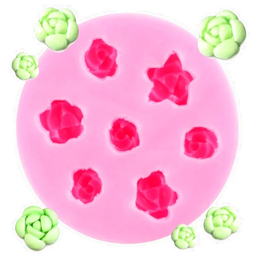Xmoldnms Succulent Fondant Molds 3D Silicone Cactus Succulents Leaves Molds Succulent Plants Molds For Cake Decorating Cupcake Topper Candy Chocolate Gum Paste Polymer Clay